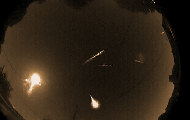 still image of meteor track